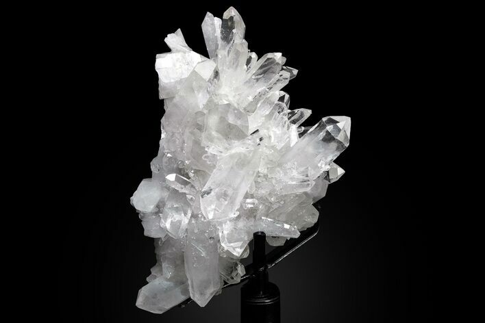 Quartz Crystal Cluster With Rotating Stand - High Quality #229598